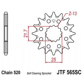 Звезда ведущая JT sprockets 565.14SC, цепь 520, 14 зубьев 4543151