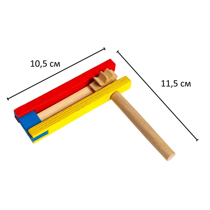 Музыкальная игрушка «Трещотка» 2.5×10.5×11.5 см - фото 1884982339