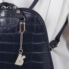Рюкзак-сумка, отдел на молнии, наружный карман, длинный ремень, цвет синий - Фото 4