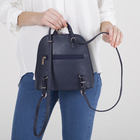 Рюкзак-сумка, отдел на молнии, наружный карман, длинный ремень, цвет синий - Фото 5