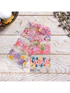 Термонаклейки на 7 яиц «Цветы» на пасху, 7,3 х 34,2 см (комплект 2 шт) - фото 31984410