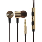 Наушники Luazon LN-8, вакуумные, микрофон, чёрно-золотистые - Фото 2