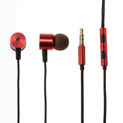 Наушники LuazON, вакуумные, микрофон, чёрнокрасный