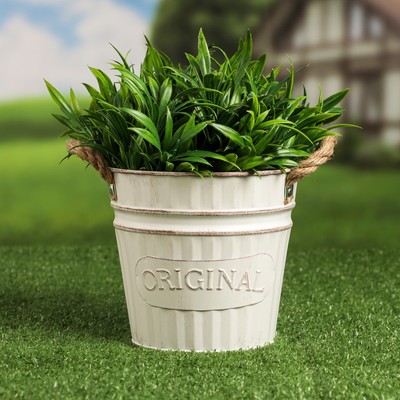 Кашпо «Ведёрко оригинальное», 16×16×15 см, МИКС