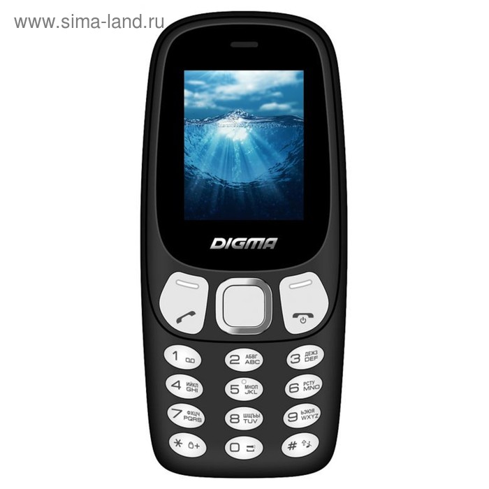 Мобильный телефон Digma N331 mini 2G Linx, 32Мб, 2Sim, 1.77", microSD, черный - Фото 1