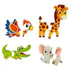 Пазлы подвижные «Весёлые зверята», 4 пазла, 8 деталей - Фото 3