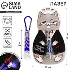 Фонарик - лазер брелок для ключей на карабине «Я хочу сыграть с тобой», МИКС - Фото 1
