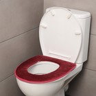 Чехол на сиденье для унитаза на липучках Доляна «Плюш», 37.5×42.5 см, МИКС - Фото 1