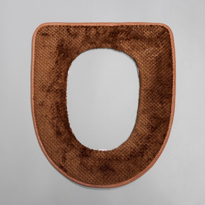 Чехол на сиденье для унитаза на липучках Доляна «Плюш», 34×40 см, цвет МИКС - фото 1883503386