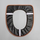 Чехол на сиденье для унитаза на липучках Доляна «Плюш», 37.5×42.5 см, МИКС - Фото 4