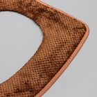 Чехол на сиденье для унитаза на липучках Доляна «Плюш», 37.5×42.5 см, МИКС - Фото 5