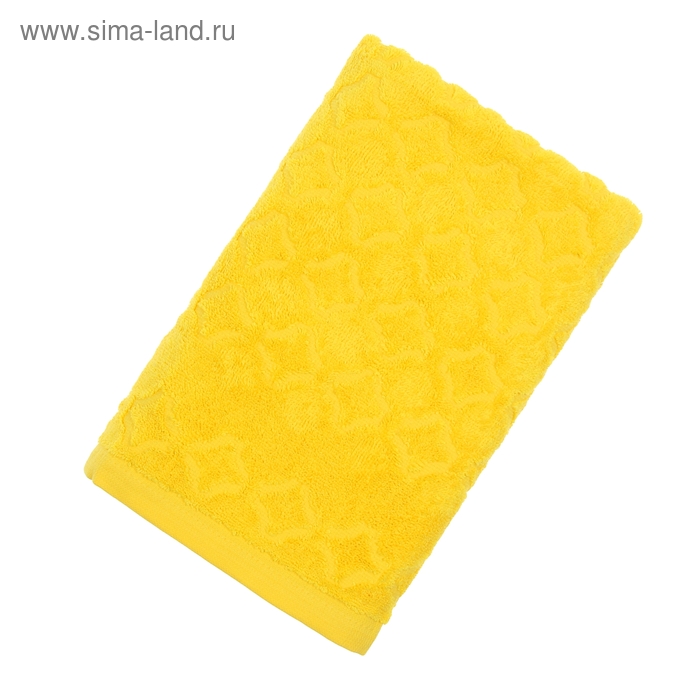 Полотенце махровое, размер 50х100 см, 380 гр/м2, цвет средний жёлтый - Фото 1