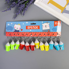 Фонарик брелок для ключей на кольце «Мороженое в стаканчике», мигает, 4.5×2.5×2.5 см, МИКС - Фото 5