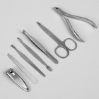 Набор маникюрный, 7 предметов, в футляре, цвет МИКС - фото 45539302