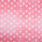 Бумага упаковочная крафтовая «With love», 70 х 100 см - Фото 2