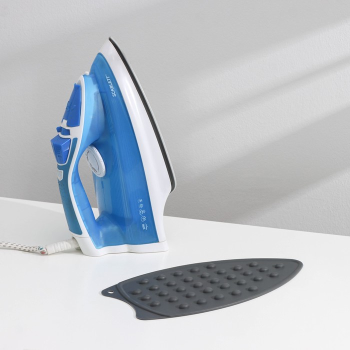 Подставка для утюга Доляна, силикон, 26.5×14 см, серая - Фото 1