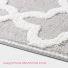 Набор ковриков для ванной и туалета Доляна «Трафарет», 2 шт, 40×50, 50×80 см, цвет серый - Фото 4