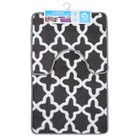 Набор ковриков для ванной и туалета Доляна «Трафарет», 2 шт, 40×50, 50×80 см, цвет серый - фото 59758338