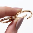 Карабин металлический, 45×31 мм / 25×2.2 мм, 5 шт., цвет золотой - Фото 3