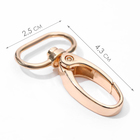 Карабин металлический, 43×25 мм / 20×2.2 мм, 5 шт., цвет золотой - Фото 2