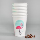 Стакан бумажный «Фламинго», 400 мл - Фото 2