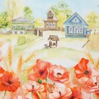 Фартук кухонный «Этель. Маки», 70×60 см, 100% хлопок, рогожка 160 г/м² - Фото 5