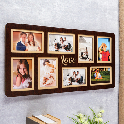 Фоторамка - коллаж на 8 фото 10×15 см Love, ЛХДФ, 65×34 см