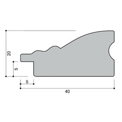 Рама для картин (зеркал) 60×80×4 см, дерево «Версаль», золотая
