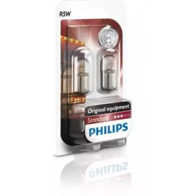 Лампа автомобильная Philips, R5W, 24 В, 5 Вт, набор 2 шт, 13821B2