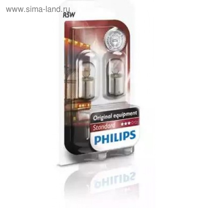 Лампа автомобильная Philips, R5W, 24 В, 5 Вт, набор 2 шт, 13821B2 - Фото 1