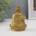 Нэцке полистоун бронза "Будда на лотосе" 12х8х6,5 см 496068 - фото 7239852
