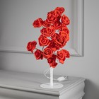 Светодиодный куст «Розы красные» 45 см, 24 LED, постоянное свечение, 220 В, свечение тёплое белое - Фото 2