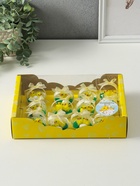 Фигурка пасхальная «Цыплята в корзинке с яичком», набор 12 шт., 5×5×5 см 4559950