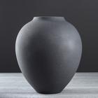 Ваза керамическая "Велеса", настольная, муар, чёрная, 26 см - Фото 1