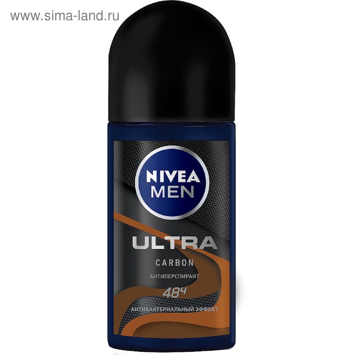 Антиперспирант Nivea Men Ultra Carbon, шариковый, 50 мл - Фото 1