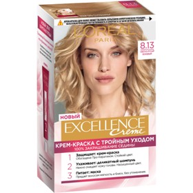 Крем-краска для волос L'Oreal Excellence Creme, тон 8.13 светло-русый бежевый