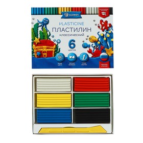 Пластилин GLOBUS "Классический", 6 цветов, 120 г, рекомендован педагогами