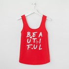 Майка женская KAFTAN "Life style" красный, р-р 44-46 - Фото 6