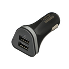 Автомобильное зарядное устройство Qumo Charger 0060, 2 USB, 2 A, черное - Фото 1