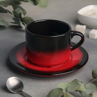 Чайная пара Rosa rossa: чашка 200 мл, блюдце d=15,5 см - Фото 1