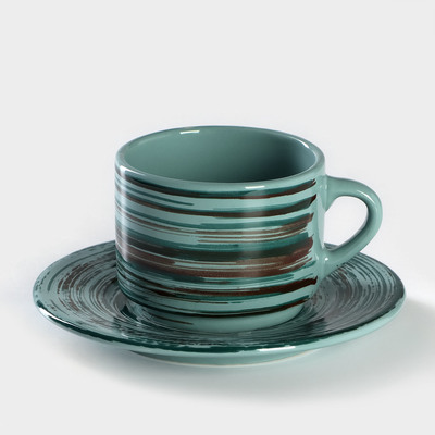 Чайная пара фарфоровая Tramontano, чашка 200 мл, блюдце d=15.5 см