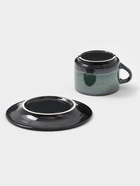 Чайная пара Хорекс Verde notte, чашка 200 мл, блюдце d=15.5 см, фарфор, чёрная, зелёная - Фото 5