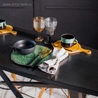 Чайная пара Хорекс Verde notte, чашка 200 мл, блюдце d=15.5 см, фарфор, чёрная, зелёная - Фото 7