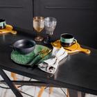 Чайная пара Хорекс Verde notte, чашка 200 мл, блюдце d=15.5 см, фарфор, чёрная, зелёная - Фото 7