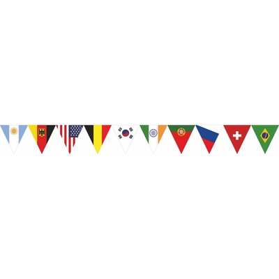Гирлянда из прямоугольных флагов стран (длина гирлянды м)-sign in china