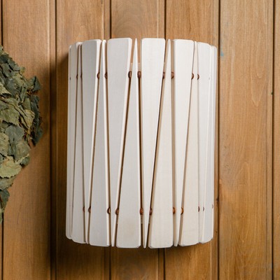 Абажур для бани и сауны «Треугольники», липа, 29×27.5×6 см, настенный, «Добропаровъ»