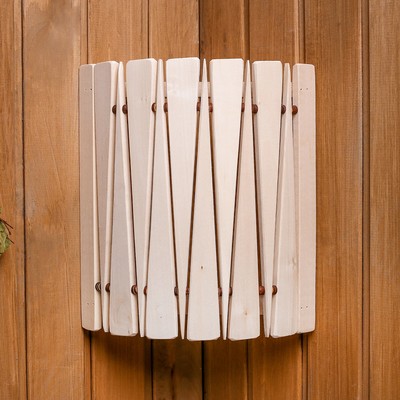 Абажур для бани и сауны «Треугольники», липа, 31×26.5×13 см, настенный, угловой, «Добропаровъ»