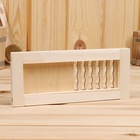 Крышка вентиляции «Пламя», 28×12 см, липа, с задвижкой, «Добропаровъ» - Фото 3