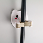 Держатель для уборочного инвентаря «Киска», 7,5×8,2×6 см, цвет бежевый - Фото 2