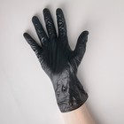 Перчатки виниловые, размер L, 100 шт/уп, цвет чёрный - Фото 1